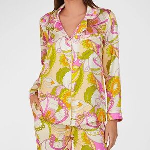 Bedhead Pajamas X Trina Turk Floral-print Silk
Pajama Set In Popart Floral